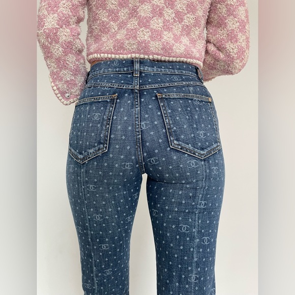 Chanel Pink White Metallic Knit Cardigan Jacket FR 34 Tweed - Picture 4 of 6